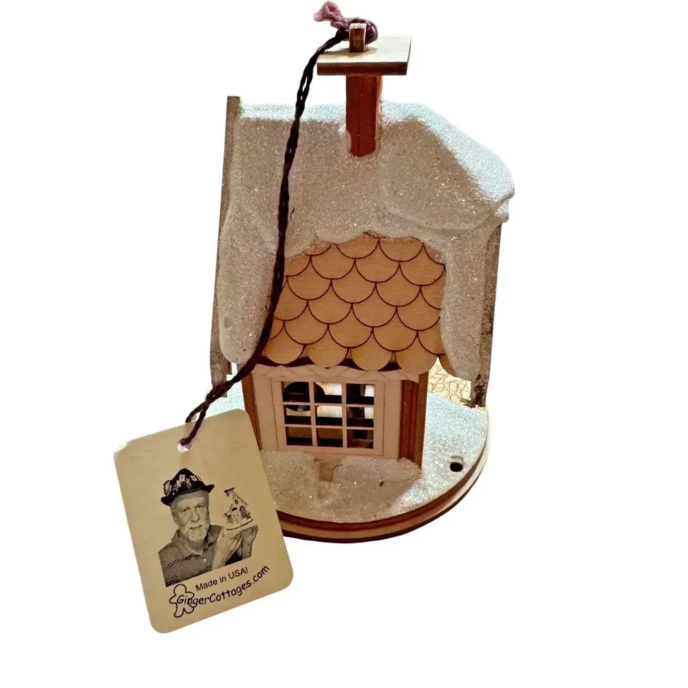 Ginger Cottages Christmas Chalet Wood House Old World Christmas Mini Decor NEW